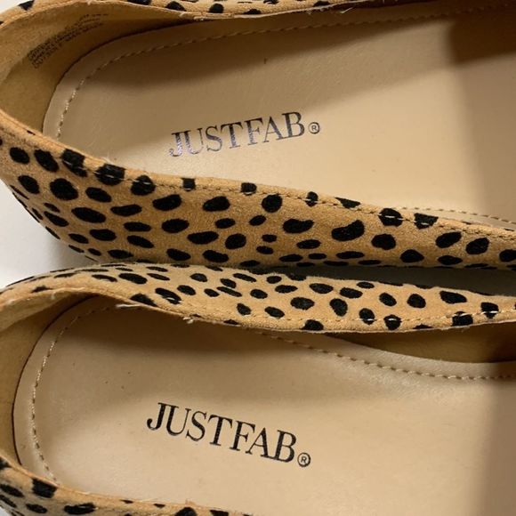 Just fab Size 7.5 animal print faux suede shoes.  New with tags - Picture 5 of 7